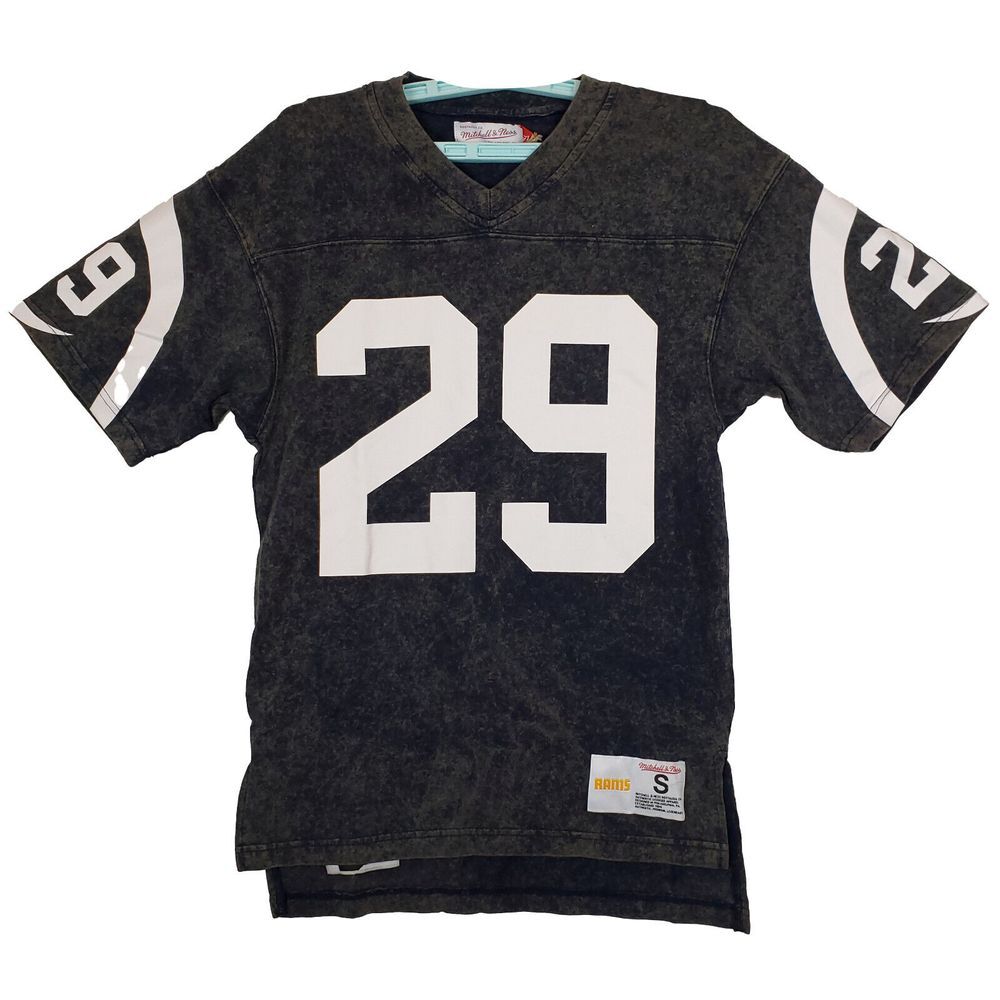 Eric‎ Dickerson Rams Mitchell & Ness NFL S Small Shirt Acid Washed Black #29 NWT